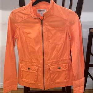 Orange jean jacket NEVER WORN